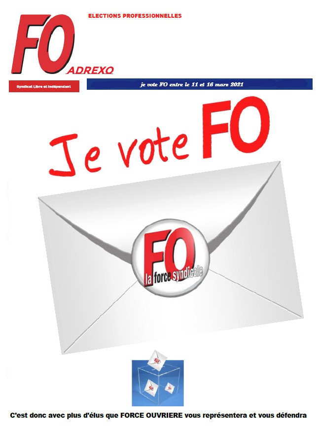 votefo Syndicat FO au service des salariés d'ADREXO - Le syndicat FO informe et défend le personnel Milee - Results from #317