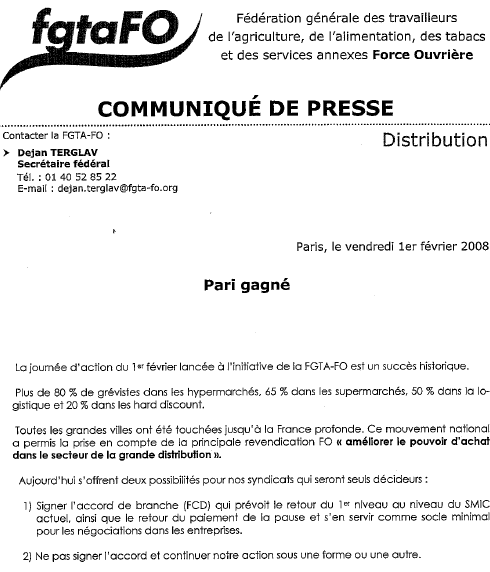 grandedistribution Syndicat FO au service des salariés d'ADREXO - Actualités - Results from #986