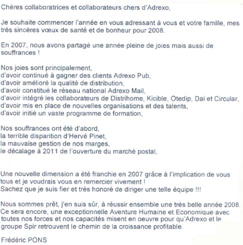 voeuxpons2008 Syndicat FO au service des salariés d'ADREXO - Actualités - Results from #994